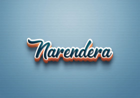 Cursive Name DP: Narendera