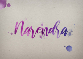 Narendra Watercolor Name DP