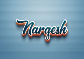 Cursive Name DP: Nargesh