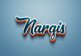 Cursive Name DP: Nargis
