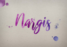 Nargis Watercolor Name DP