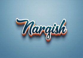 Cursive Name DP: Nargish