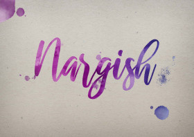 Nargish Watercolor Name DP