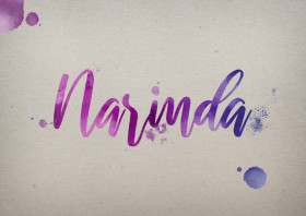 Narmda Watercolor Name DP