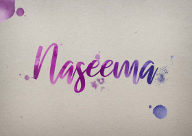 Naseema Watercolor Name DP