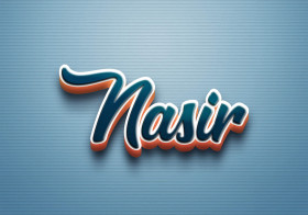 Cursive Name DP: Nasir