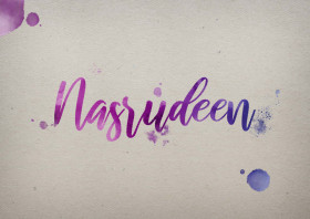 Nasrudeen Watercolor Name DP