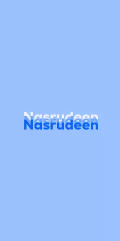 Name DP: Nasrudeen