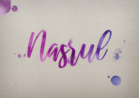 Nasrul Watercolor Name DP