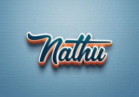 Cursive Name DP: Nathu