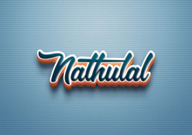 Cursive Name DP: Nathulal