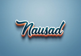 Cursive Name DP: Nausad