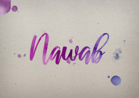 Nawab Watercolor Name DP