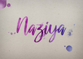 Naziya Watercolor Name DP