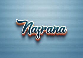 Cursive Name DP: Nazrana