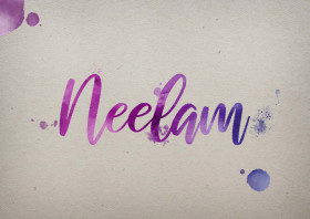 Neelam Watercolor Name DP