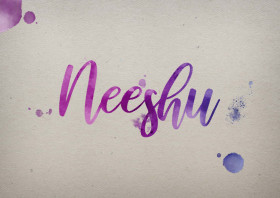 Neeshu Watercolor Name DP