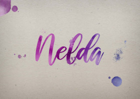 Nelda Watercolor Name DP
