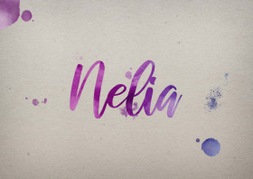 Nelia Watercolor Name DP