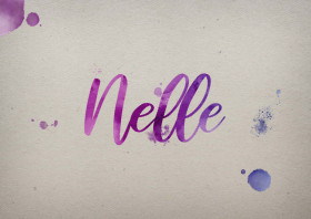 Nelle Watercolor Name DP