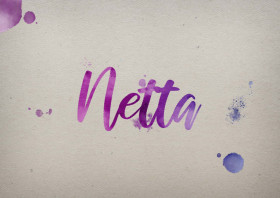 Netta Watercolor Name DP