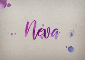 Neva Watercolor Name DP
