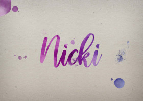 Nicki Watercolor Name DP