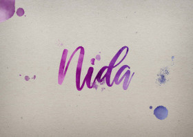 Nida Watercolor Name DP
