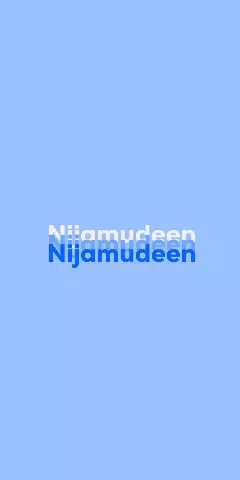 Name DP: Nijamudeen