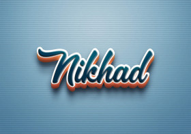 Cursive Name DP: Nikhad