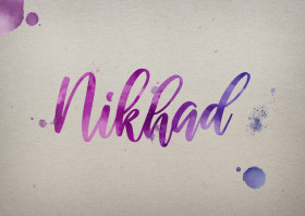 Nikhad Watercolor Name DP