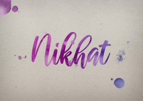 Nikhat Watercolor Name DP