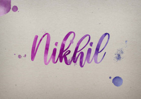 Nikhil Watercolor Name DP
