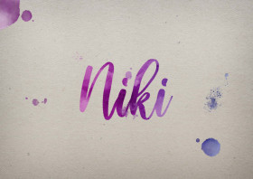 Niki Watercolor Name DP