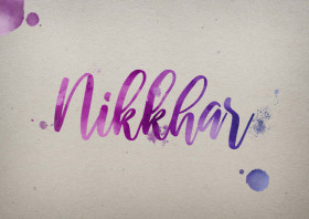 Nikkhar Watercolor Name DP