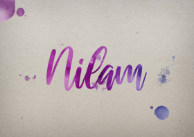 Nilam Watercolor Name DP