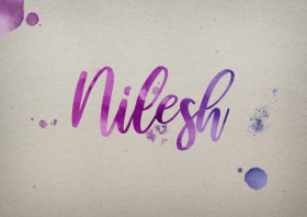Nilesh Watercolor Name DP