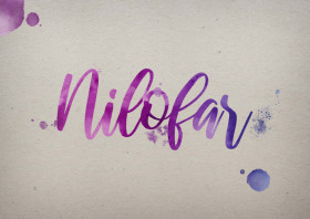 Nilofar Watercolor Name DP