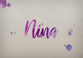 Nina Watercolor Name DP