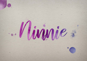 Ninnie Watercolor Name DP