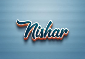 Cursive Name DP: Nishar
