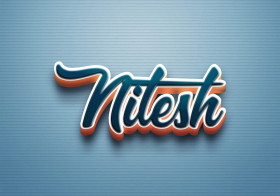 Cursive Name DP: Nitesh