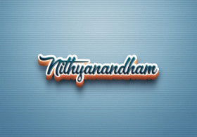 Cursive Name DP: Nithyanandham