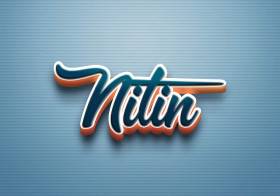 Cursive Name DP: Nitin