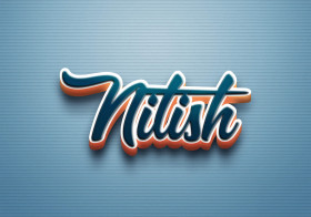 Cursive Name DP: Nitish
