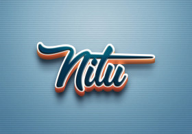 Cursive Name DP: Nitu