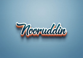 Cursive Name DP: Nooruddin