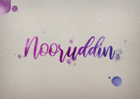 Nooruddin Watercolor Name DP