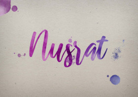 Nusrat Watercolor Name DP