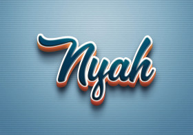 Cursive Name DP: Nyah